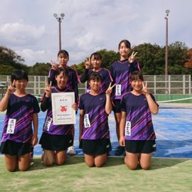 令島根県高等学校テニス新人大会団体の部 準Vにより中国大会出場決定！